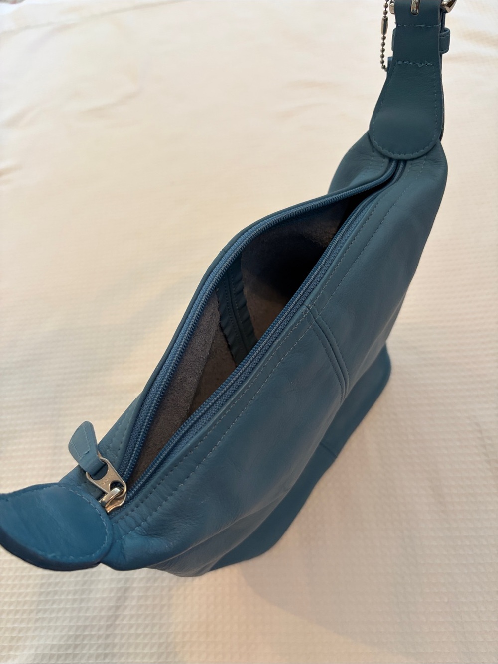 VINTAGE RARE Coach Soho Mini Bucket Bag (or Mini Lightweight Bag) TEAL color - Picture 11 of 14